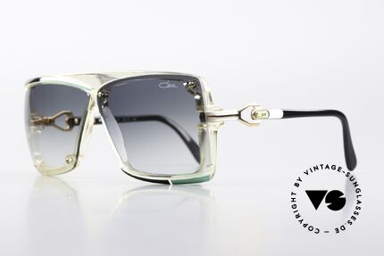 Cazal 859 West Germany 80's Shades, col. 277: crystal / turquois / black / white / gold, Made for Men and Women