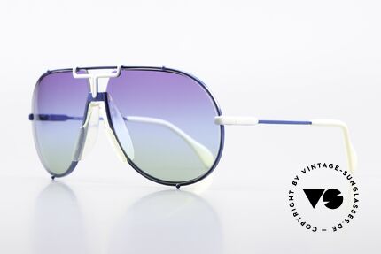 Cazal 901 Targa Design 80's Frame New Sun Lenses, color code 313 with new tricolored sun lenses, Made for Men and Women