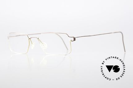 Lindberg Cantus Air Titan Rim Square Titan Frame Bicolor, noble, bicolor frame (bronze and gold), col. code U12, Made for Men and Women