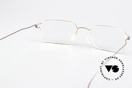 Lindberg Cantus Air Titan Rim Square Titan Frame Bicolor, unworn, NOS, with original magnetic case by Lindberg, Made for Men and Women