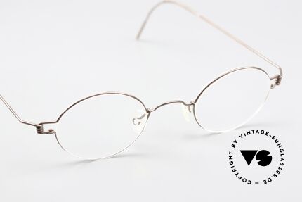 Lindberg Corona 40 Air Titan Rim Bronze Copper Frame Small, unworn, NOS, with original magnetic case by Lindberg, Made for Men and Women