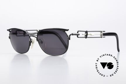 Jean Paul Gaultier 56-4171 Adjustable Temple Length 90s, brilliant visible mechanism for adjustable arm lengths, Made for Men and Women