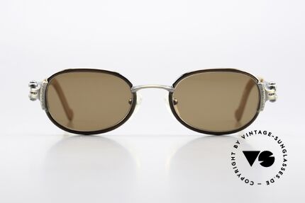 Jean Paul Gaultier 56-0004 Oval Sunglasses From 1996, extraordinary frame details (typically Jean P. Gaultier), Made for Men and Women