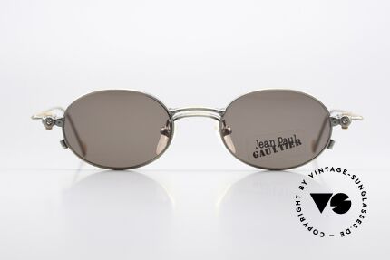 Jean Paul Gaultier 55-8106 Oval Vintage Frame Clip-On, practical, removable CLIP-ON (100% UV protection), Made for Men and Women