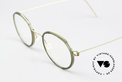 Lindberg Lex 47 Air Titan Rim Minimalist Panto Glasses, striking refined Air Titan frame with Acetate inner rim, Made for Men and Women