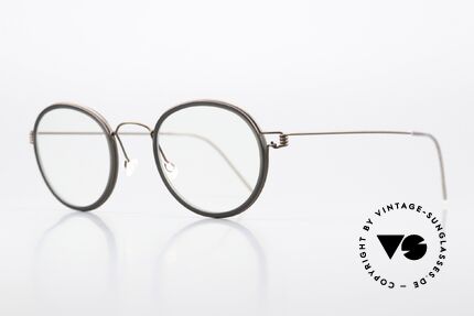 Lindberg Lex 47 Air Titan Rim Designer Frame Matt Bronze, inner rim = "matt gray", size 47/25 and 145mm temple, Made for Men and Women