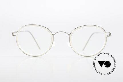 Lindberg Lex 45 Air Titan Rim Frame In Silver And Crystal, unisex eyeglasses; with frame color P10 = shiny silver, Made for Men and Women