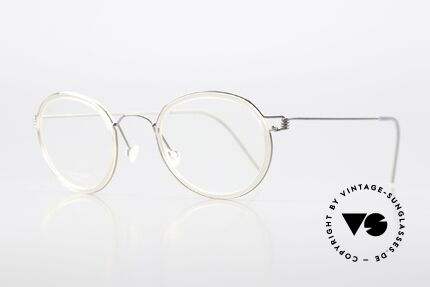 Lindberg Lex 45 Air Titan Rim Frame In Silver And Crystal, inner rim = "crystal clear", size 45/24, temple 145mm, Made for Men and Women