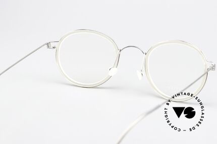 Lindberg Lex 45 Air Titan Rim Frame In Silver And Crystal, orig. Lindberg DEMO lenses can be replaced optionally, Made for Men and Women