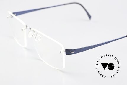 Lindberg 2393 Spirit Titan Silver And Blue Metallic, simply timeless, stylish & innovative: grade 'vintage', Made for Men