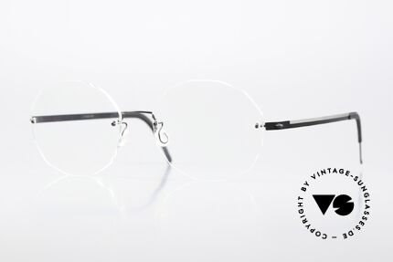 Lindberg 2324 Strip Titan Big Round Rimless Frame Details