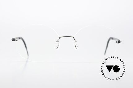 Lindberg 2324 Strip Titan Big Round Rimless Frame, LINDBERG Strip Titanium eyeglass-frame; 2324, 54, Made for Men and Women