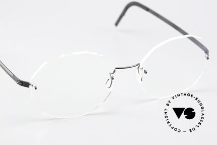 Lindberg 2324 Strip Titan Big Round Rimless Frame, lens shape (54mm width) could be modified optionally, Made for Men and Women