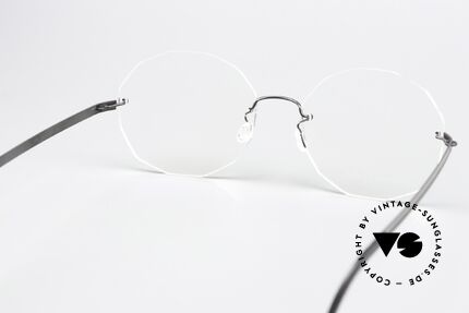 Lindberg 2324 Strip Titan Big Round Rimless Frame, unworn, New Old Stock, with original case by Lindberg, Made for Men and Women