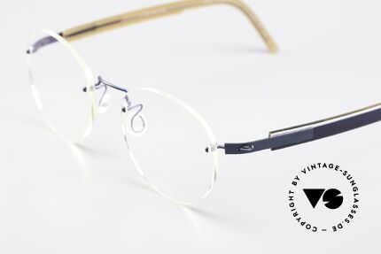 Lindberg 2110 Spirit Titan Blue Metallic Light Brown, simply timeless, stylish & innovative: grade 'vintage', Made for Men and Women