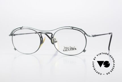 Jean Paul Gaultier 55-2170 90's Frame Fir Green Metal Details