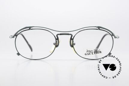 Jean Paul Gaultier 55-2170 90's Frame Fir Green Metal, peppy frame construction; full of verve, RARITY, Made for Men and Women