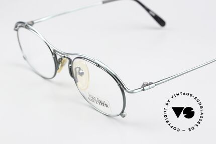 Jean Paul Gaultier 55-2170 90's Frame Fir Green Metal, enormous quality made in Japan; U must feel this!, Made for Men and Women
