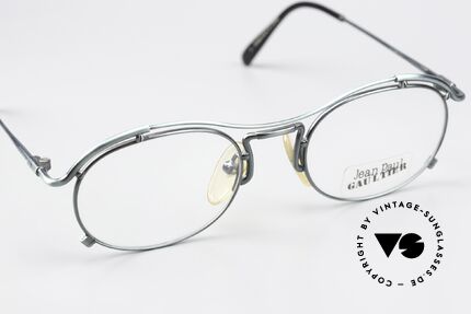 Jean Paul Gaultier 55-2170 90's Frame Fir Green Metal, unworn (like all our old 90's designer eyeglasses), Made for Men and Women