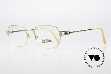 Jean Paul Gaultier 55-6107 Gold Plated Designer Frame, high-end (typically Jean P. Gaultier); made in JAPAN, Made for Men and Women