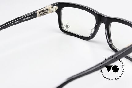 Chrome Hearts Penetranus Rockstar Eyeglasses Black, with the signature Chrome Hearts symbol (cross), Made for Men