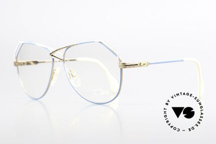Cazal 229 Women's Specs 80's Large, model 229, size 60-14, color 343: blue-white-gold, Made for Women