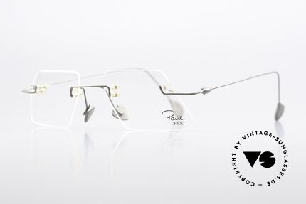 Paul Chiol 04 Rimless 90's Eyewear Art, filigree & cleverly devised design; simply chichi, Made for Men and Women