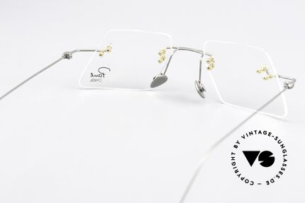 Paul Chiol 04 Rimless 90's Eyewear Art, lens size & lens shape can be changed if needed, Made for Men and Women