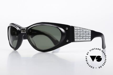 Jean Paul Gaultier 56-5001 Wrap Steampunk Sunglasses, striking temples with a kind of hologram effect, Made for Men