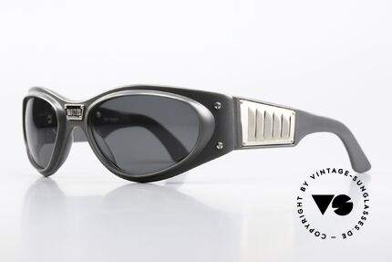 Jean Paul Gaultier 56-5001 Wrap Industrial Sunglasses, striking temples (decor like a ventilation grille), Made for Men Jean Paul Gaultier 56-5001 Wrap Industrial Sunglasses, striking temples (decor like a ventilation grille), Made for Men