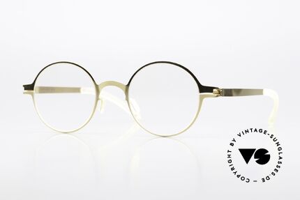 Mykita Pit Glasses Round Glossy Gold, Mykita eyeglasses, model PIT, size 46-22, color 013, Made for Men and Women