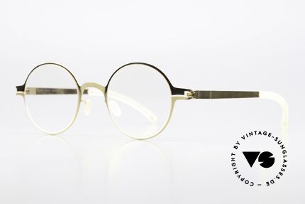 Mykita Pit Glasses Round Glossy Gold, col 013 "gold" = timeless eyewear for ladies & gents, Made for Men and Women
