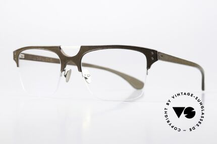 Lucas de Stael Minotaure Thin 15 Leather Covered Nylor Frame, NYLOR model with leather cover (connoisseur glasses), Made for Men