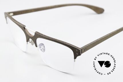 Lucas de Stael Minotaure Thin 15 Leather Covered Nylor Frame, Minotaure Collection made with adjustable nosepads!, Made for Men