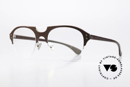 Lucas de Stael Minotaure Thin 16 Genuine Cow Leather Cover, NYLOR model with leather cover (connoisseur glasses), Made for Men and Women