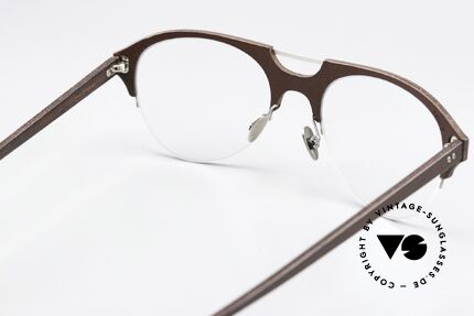 Lucas de Stael Minotaure Thin 16 Genuine Cow Leather Cover, the frame can be glazed as desired (progressive vision), Made for Men and Women