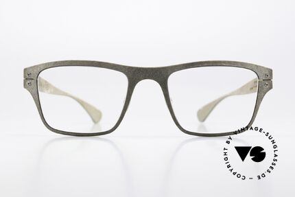 Lucas de Stael Petrus P07 Pearl Schist Leather Covered, really unique designer glasses; handmade in France, Made for Men