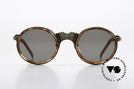 Jean Paul Gaultier 56-3272 Ultra Rare Round 90's Shades, designer frame with 'JPG' logos on bridge & temples, Made for Men and Women