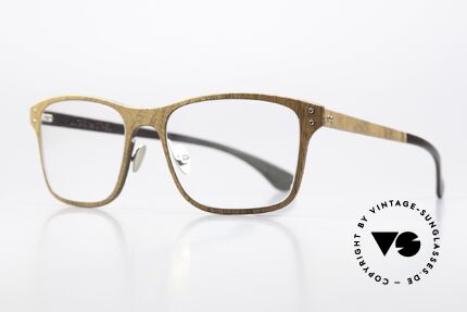 Lucas de Stael Nemus Thin 01 Walnut Dark Brown Leather, luxury eyewear with real wood & genuine leather cover, Made for Men and Women