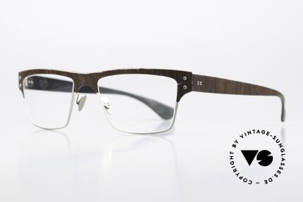 Lucas de Stael Nemus 15 Smoked Oak Black Cow Leather, luxury model with leather cover (connoisseur glasses), Made for Men
