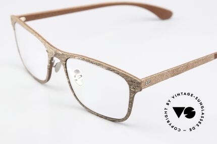 Lucas de Stael Stratus Thin 02 Copper Granite Brown Leather, Stratus Thin Collection made with adjustable nosepads, Made for Men