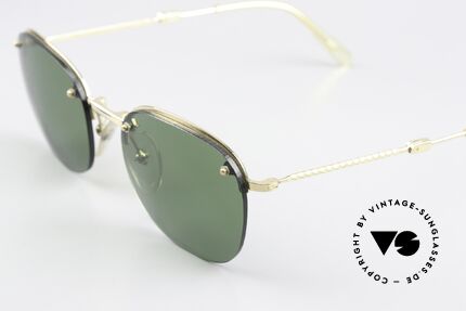 Jean Paul Gaultier 58-0171 Foldable Sunglasses 90's, 22ct gold-plated frame with many fancy details, Made for Men and Women