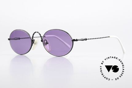 Jean Paul Gaultier 55-0175 Vintage Shades Purple Black, surpreme crafting & surface quality of the 90's, Made for Men and Women