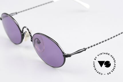 Jean Paul Gaultier 55-0175 Vintage Shades Purple Black, great contrast between frame & lenses, 100% UV, Made for Men and Women