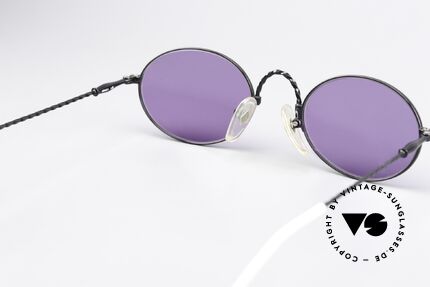 Jean Paul Gaultier 55-0175 Vintage Shades Purple Black, NO RETRO shades, but a rare Original from 1996, Made for Men and Women