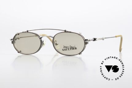 Jean Paul Gaultier 55-0012 Vintage Frame With Clip On Details