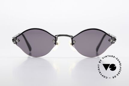Jean Paul Gaultier 56-7111 Rimless Designer Sunglasses, rimless shades, but striking & fancy (designer piece), Made for Men and Women