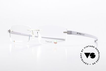 Tag Heuer 3941 Reflex Sporty Rimless Eyewear, with “racing” temples made of elastomer rubber, Made for Men