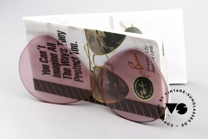 Ray Ban Aviator 62mm Lenses Changeable Pink 62mm Lenses, orig. sun lenses for the old 62mm Ray-Ban Aviators, Made for Men and Women