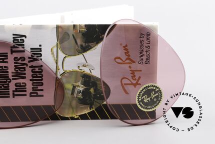Ray Ban Aviator 62mm Lenses Changeable Pink 62mm Lenses, heat-treated (impact-resistant & scratch-resistant), Made for Men and Women